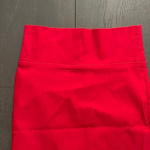 Charlotte Russe Holiday Red Split Midi Pencil Skirt - Picture 3 of 10